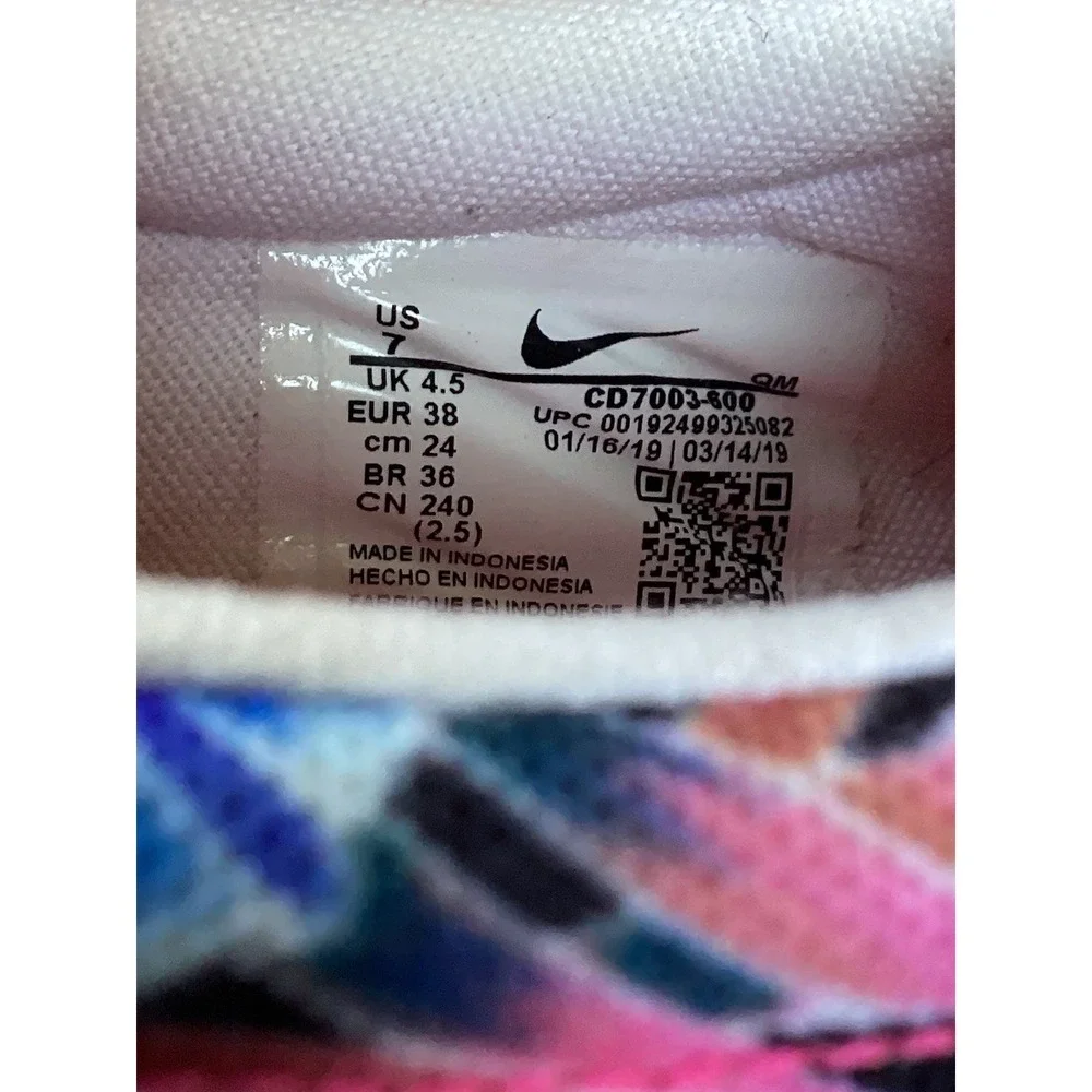 Nike Women's Court Royale Leser Floral Print Slip On Shoes CD7003-600 Size 7